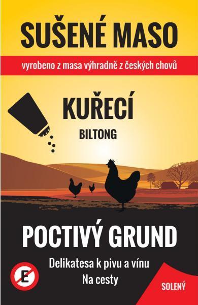 Fotografie - Kuřecí biltong solený Poctivý Grund