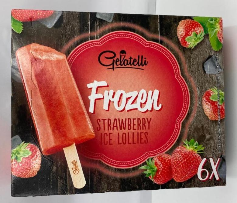 Fotografie - Frozen Strawberry Ice lollies Gelatelli