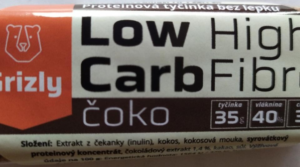 Fotografie - Low Carb High Fibre čoko Grizly