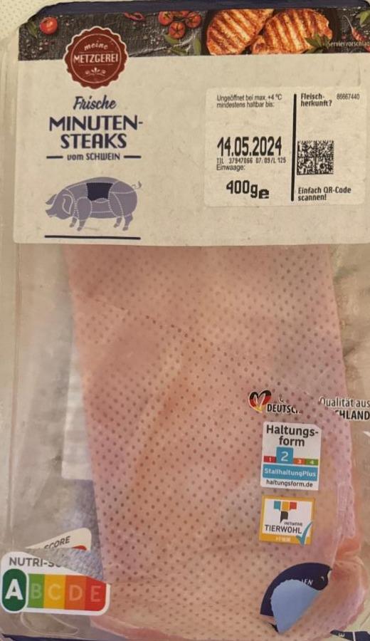 Fotografie - Frische Minuten-steaks vom Schwein Meine Metzgerei