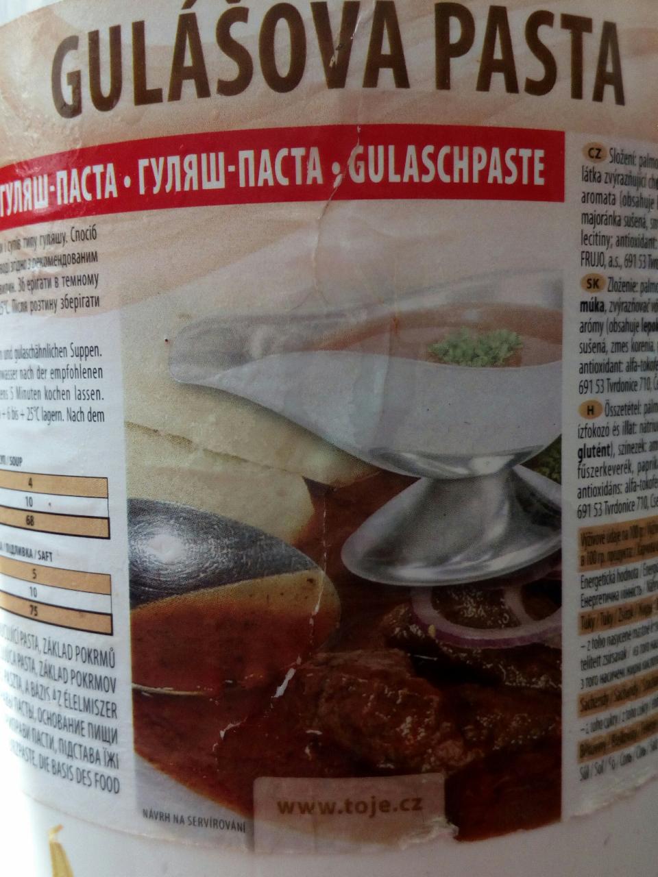 Fotografie - gulášová pasta