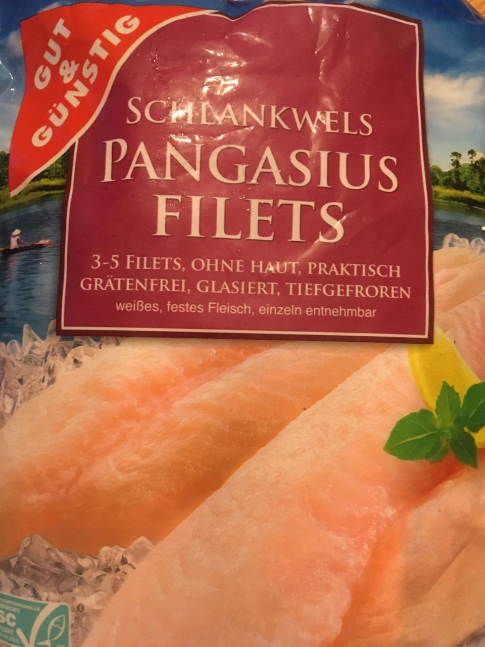 Fotografie - Schlankwels Pangasius Filets Gut & Günstig