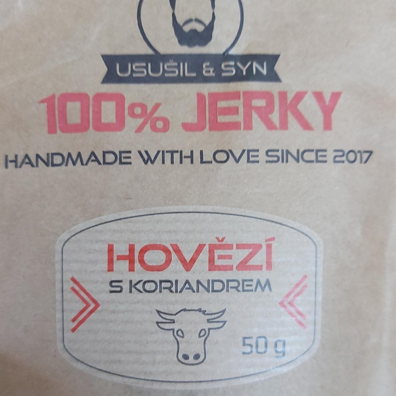 Fotografie - 100% Jerky hovězí s koriandrem Usušil & Syn