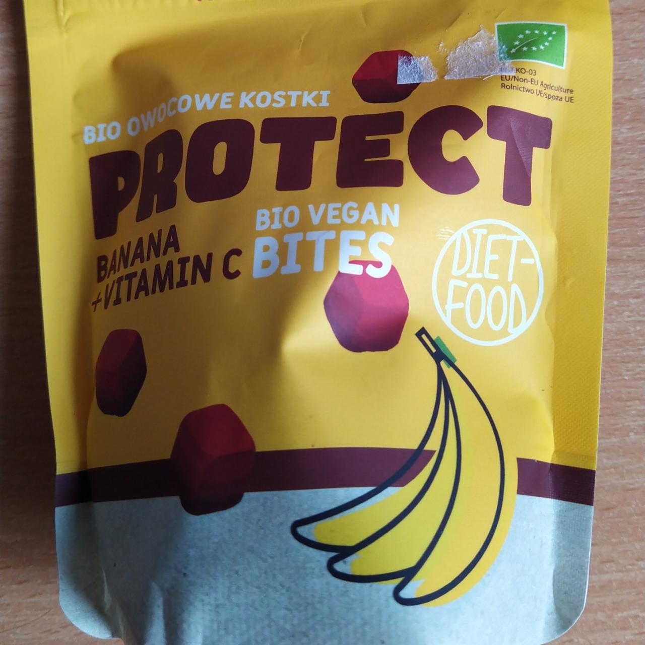 Fotografie - Bio owocowe kostki protect banana + vitamin C Diet Food