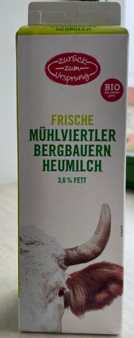 Fotografie - Frische Mühlviertler Bergbauern Heumilch 3,6% Fett Zurück zum Ursprung