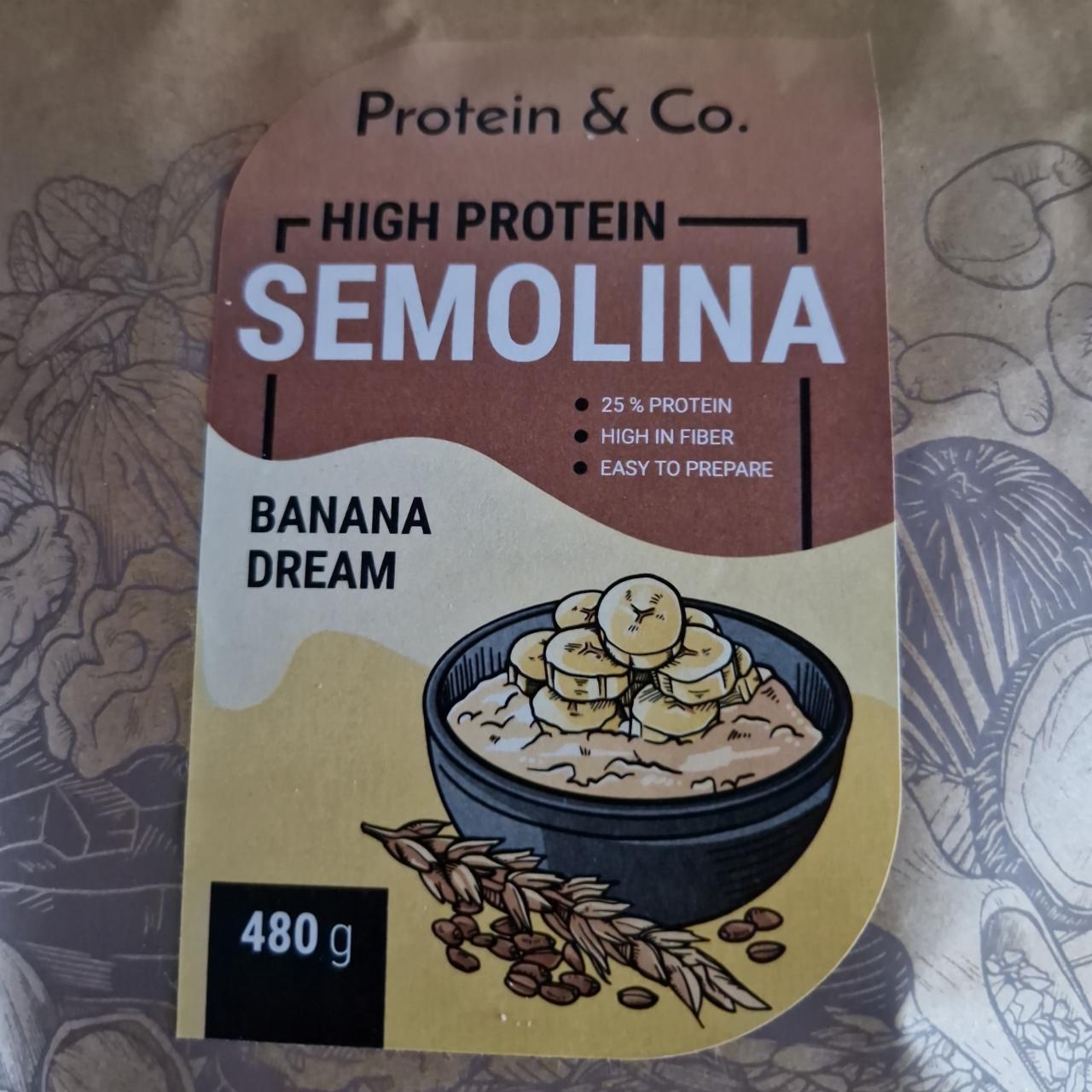 Fotografie - High protein semolina banana dream Protein & Co.