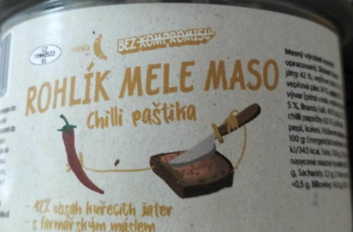 Fotografie - Rohlík mele maso Chilli paštika Rohlik.cz