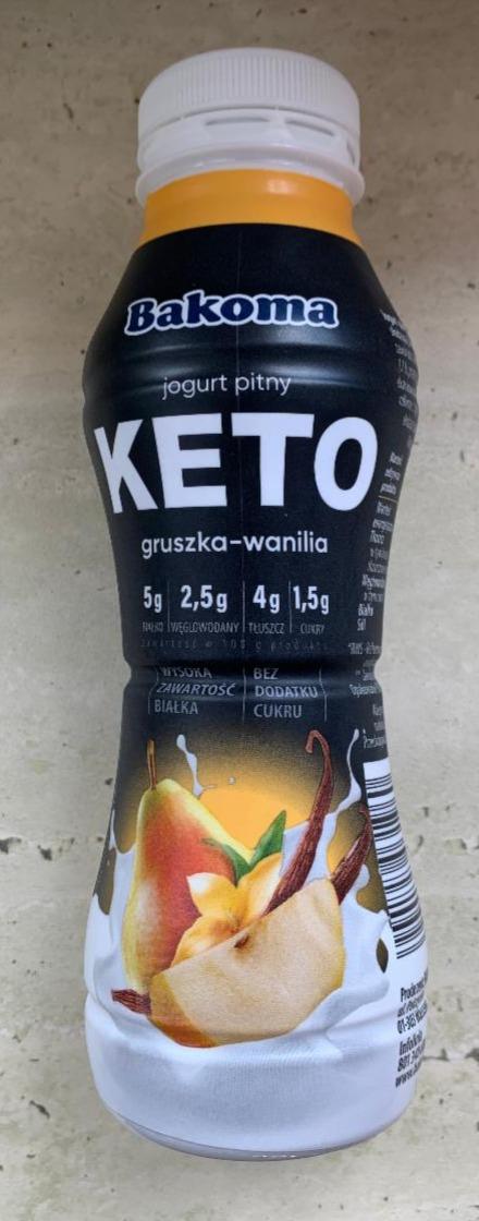 Fotografie - Jogurt pitny keto gruszka-wanilia Bakoma