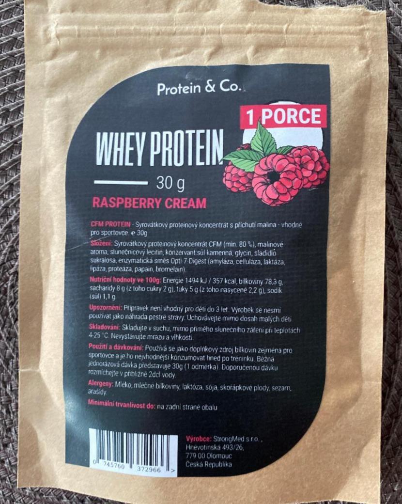 Fotografie - Whey Protein Raspberry cream Protein & Co.