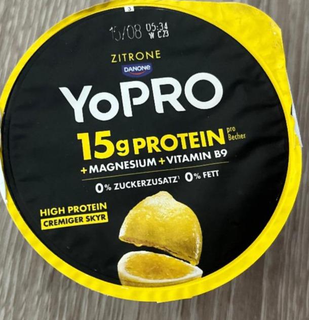 Fotografie - Yopro high protein cremiger skyr zitrone Danone