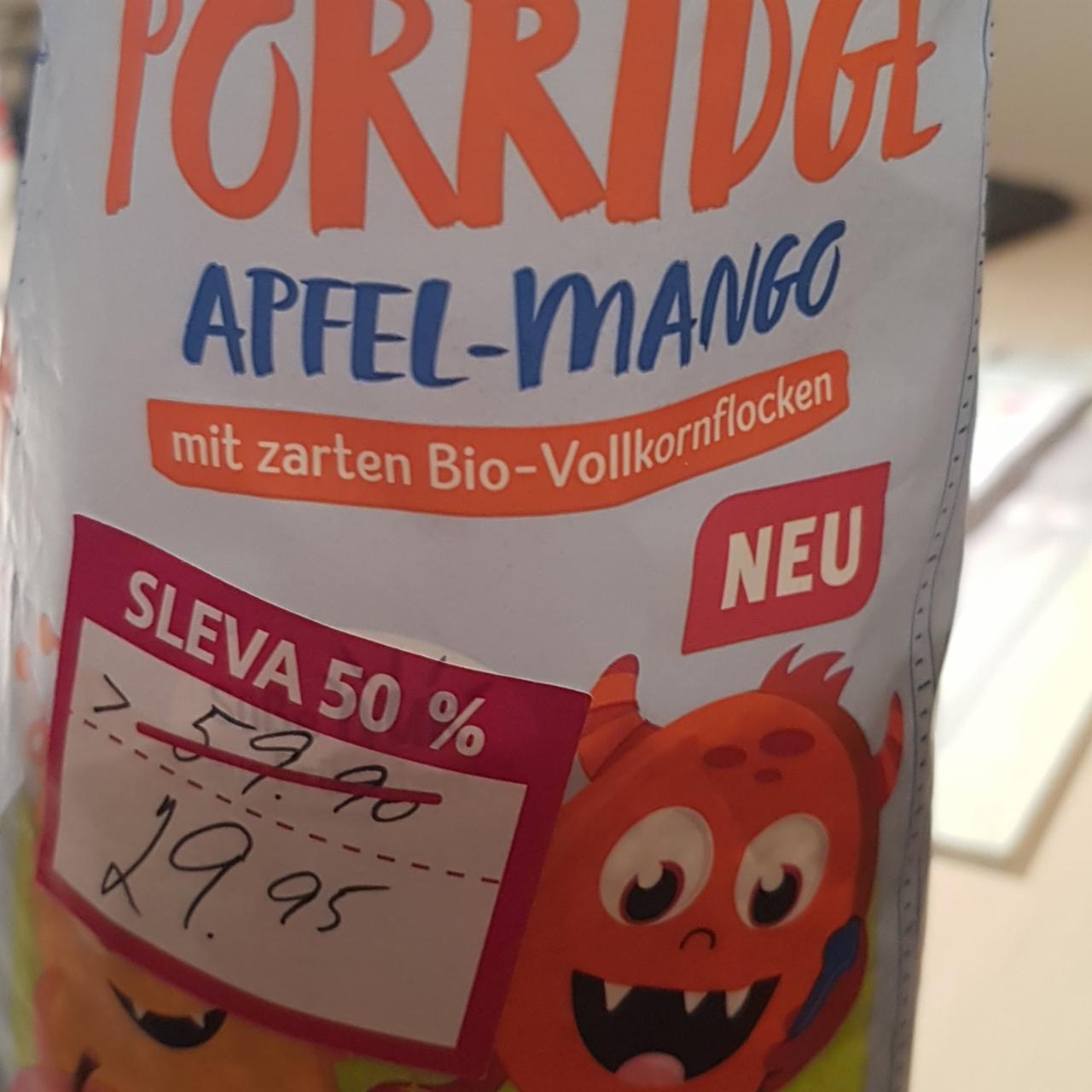 Fotografie - Porridge apfel-mango mit zarten Bio-Vollkornflocken Genuss plus Kids