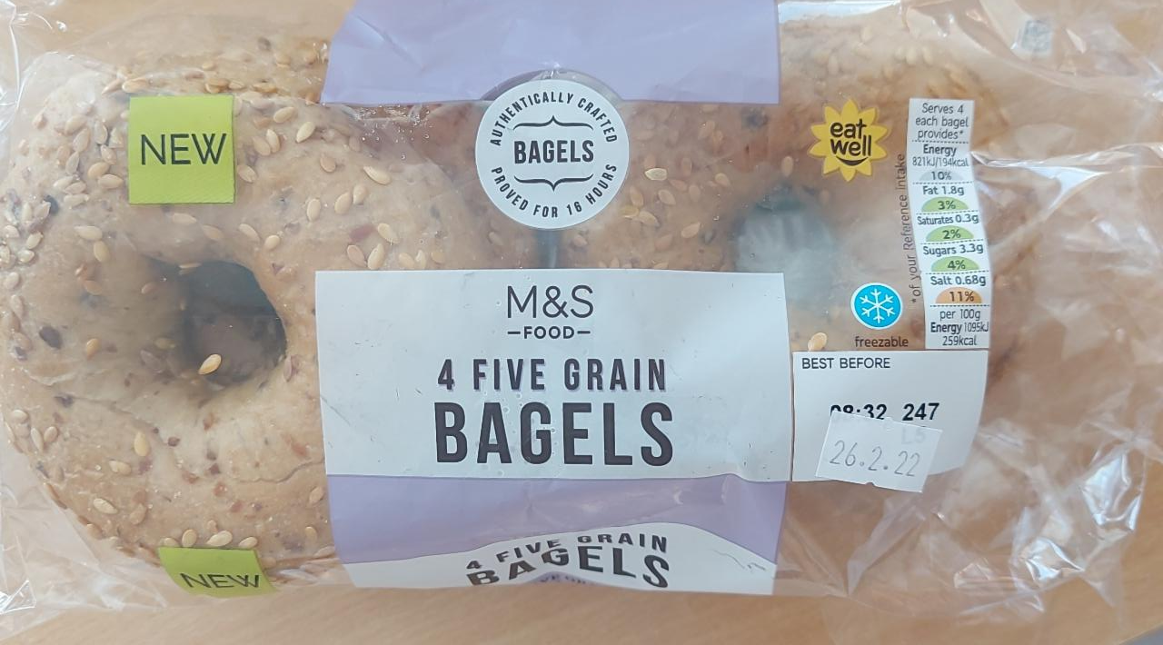 Fotografie - 4 Five Grain Bagels M&S Food