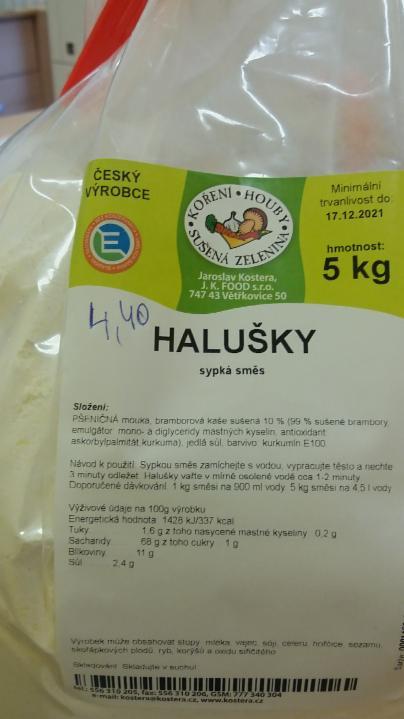 Fotografie - halušky Kostera