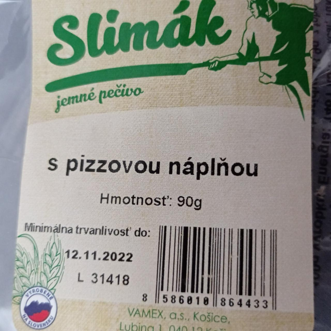 Fotografie - Slimák s pizzovou náplňou Vamex