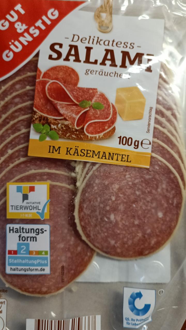 Fotografie - Delikatess salami geräuchert Gut&Günstig