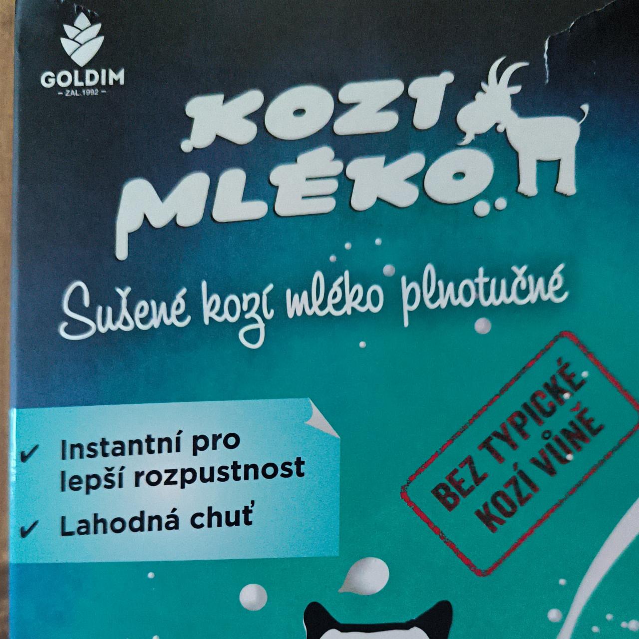 Fotografie - Kozí mléko sušené plnotučné Goldim