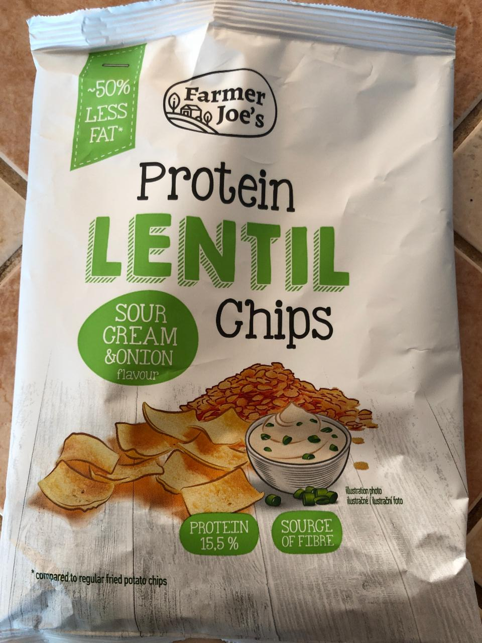 Fotografie - Protein Lentil Chips Sour cream & Onion Farmer Joe's