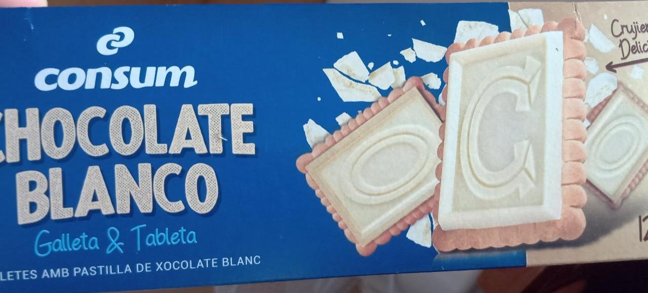 Fotografie - Chocolate blanco Galleta & Tableta Consum