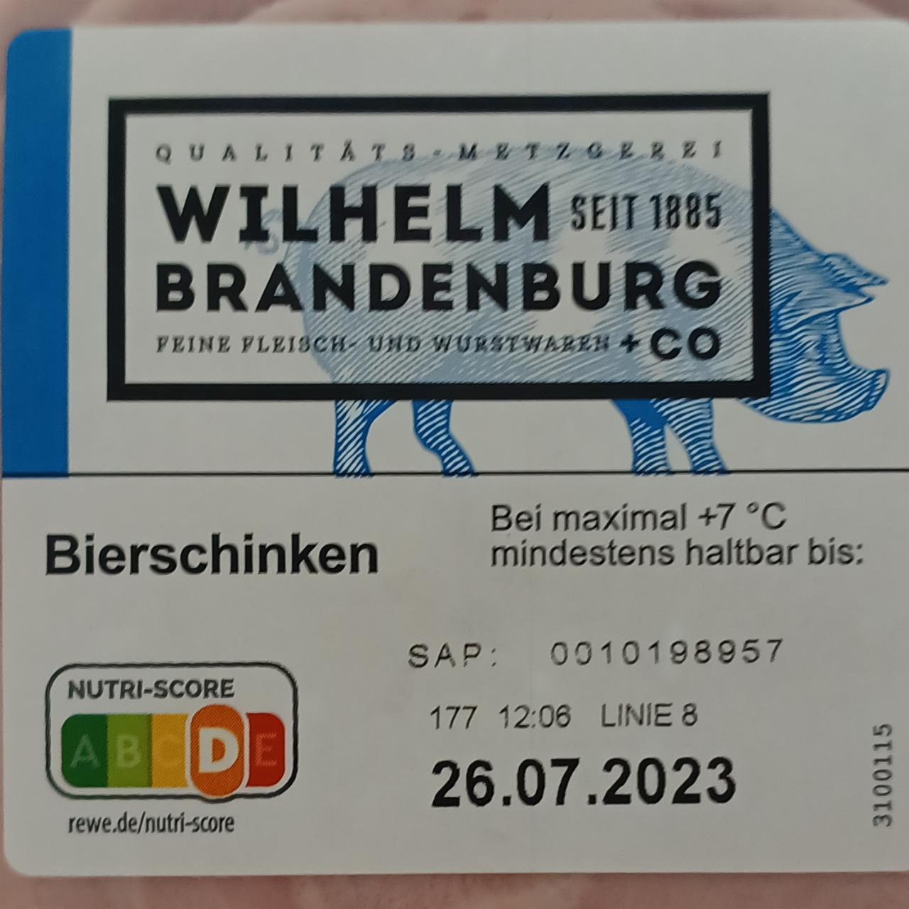 Fotografie - Bierschinken Wilhelm Brandenburg