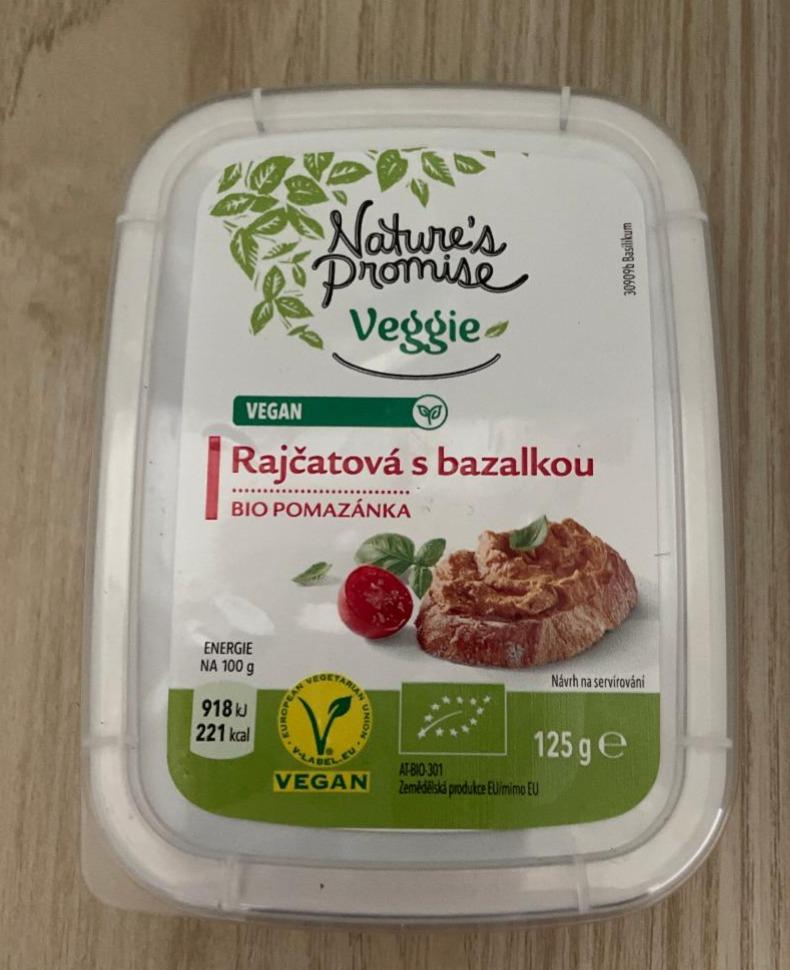 Fotografie - Vegan Rajčatová s bazalkou bio pomazánka Nature's Promise