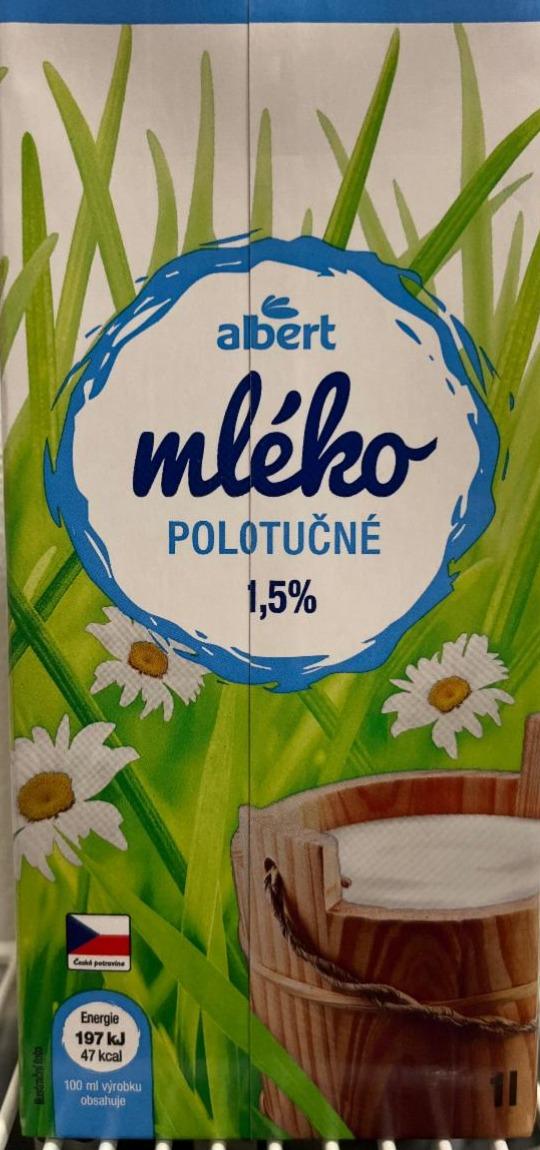 Fotografie - Mléko polotučné 1,5% Albert