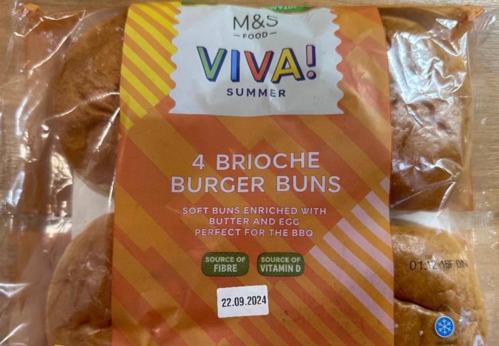 Fotografie - 4 Brioche burger buns M&S Food