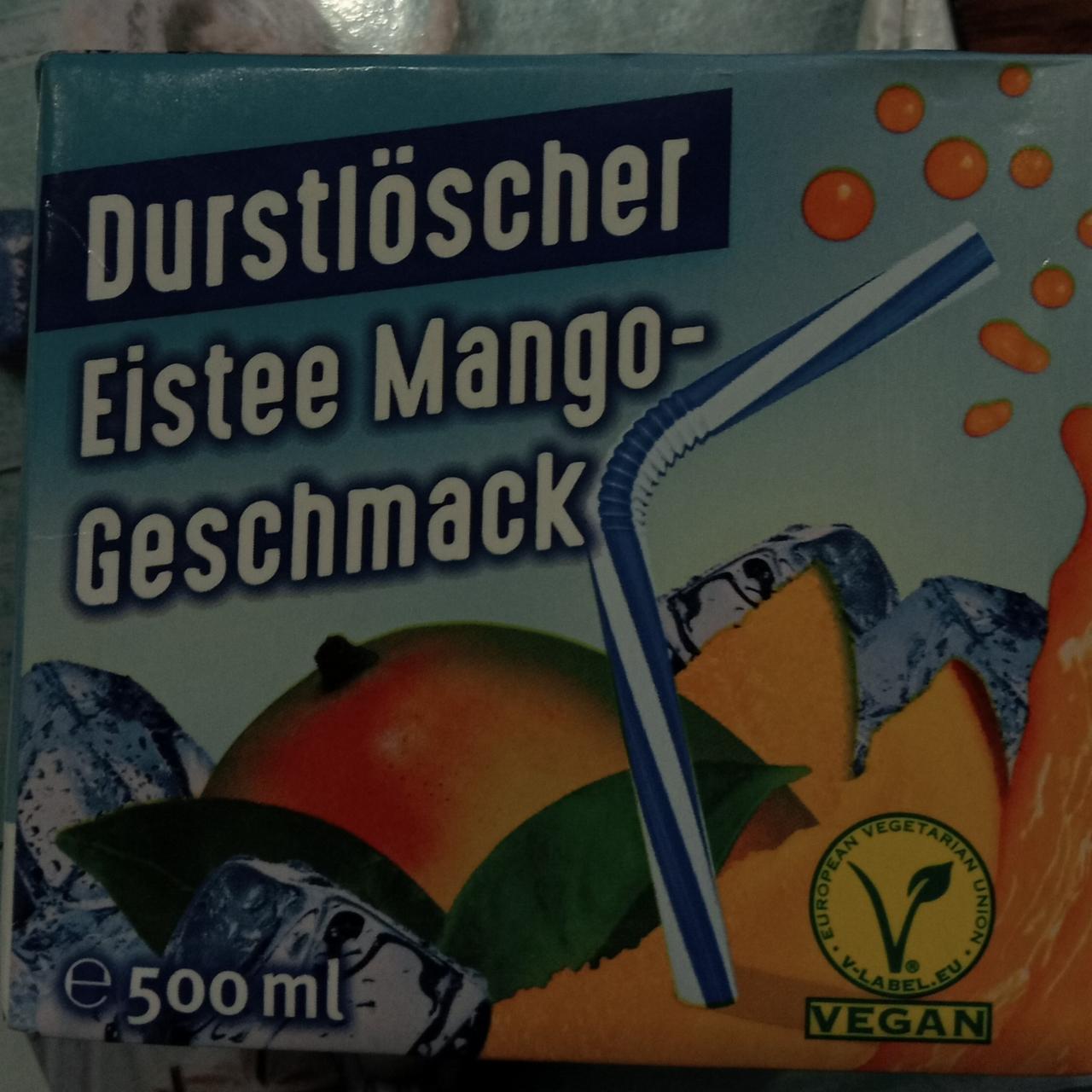 Fotografie - Eistee mango geschmack Durstlöscher