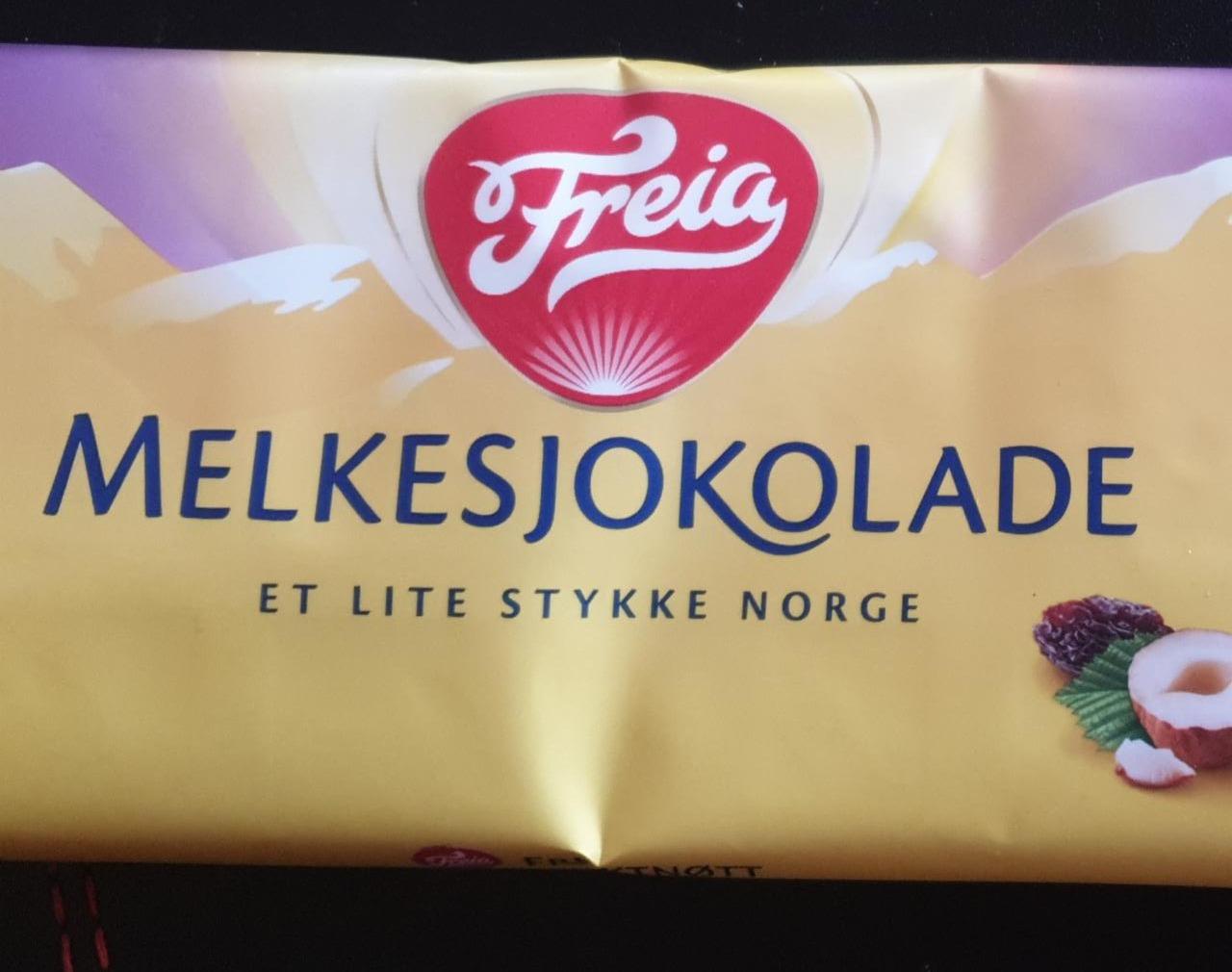 Fotografie - Melkesjokolade Fruktnøtt Freia