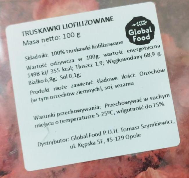 Fotografie - Truskawki liofilizowane Global Food