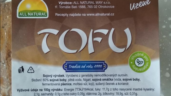 Fotografie - uzené Tofu All Natural