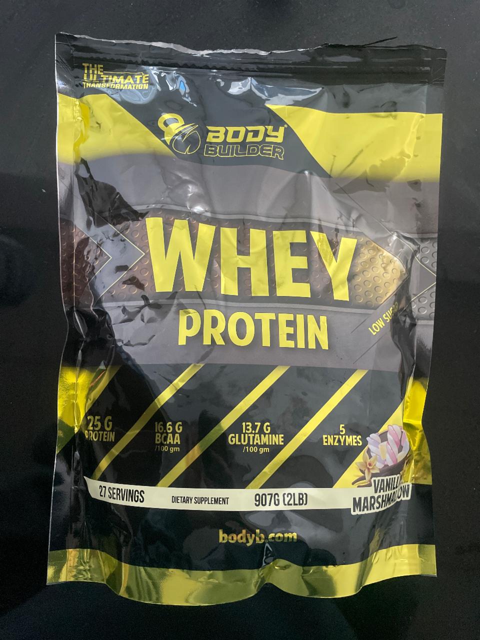 Fotografie - Whey protein vanilla marshmallow Body Builder