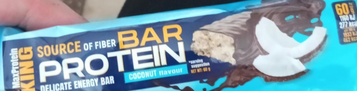 Fotografie - Source of fiber bar protein delicate energy bar coconut flavour MaxProtein King