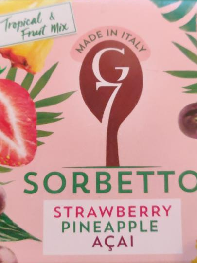 Fotografie - Sorbetto strawberry pineapple açai