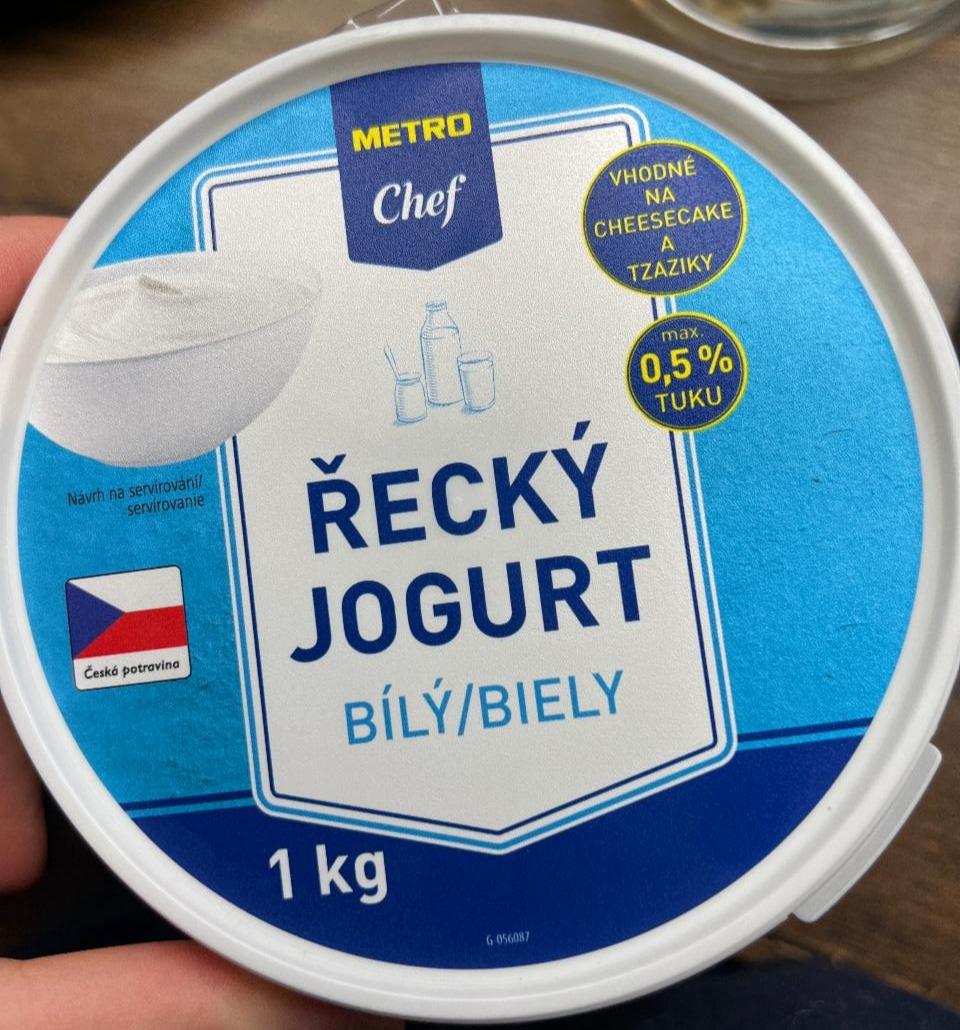 Fotografie - Řecký jogurt bílý 0.5% tuku Metro Chef