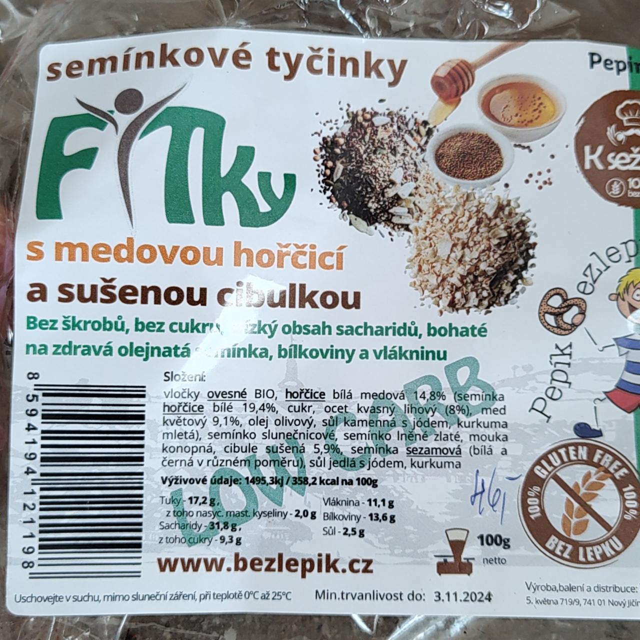 Fotografie - Fitky semínkové tyčinky s medovou hořčicí a sušenou cibulkou Bezlepík