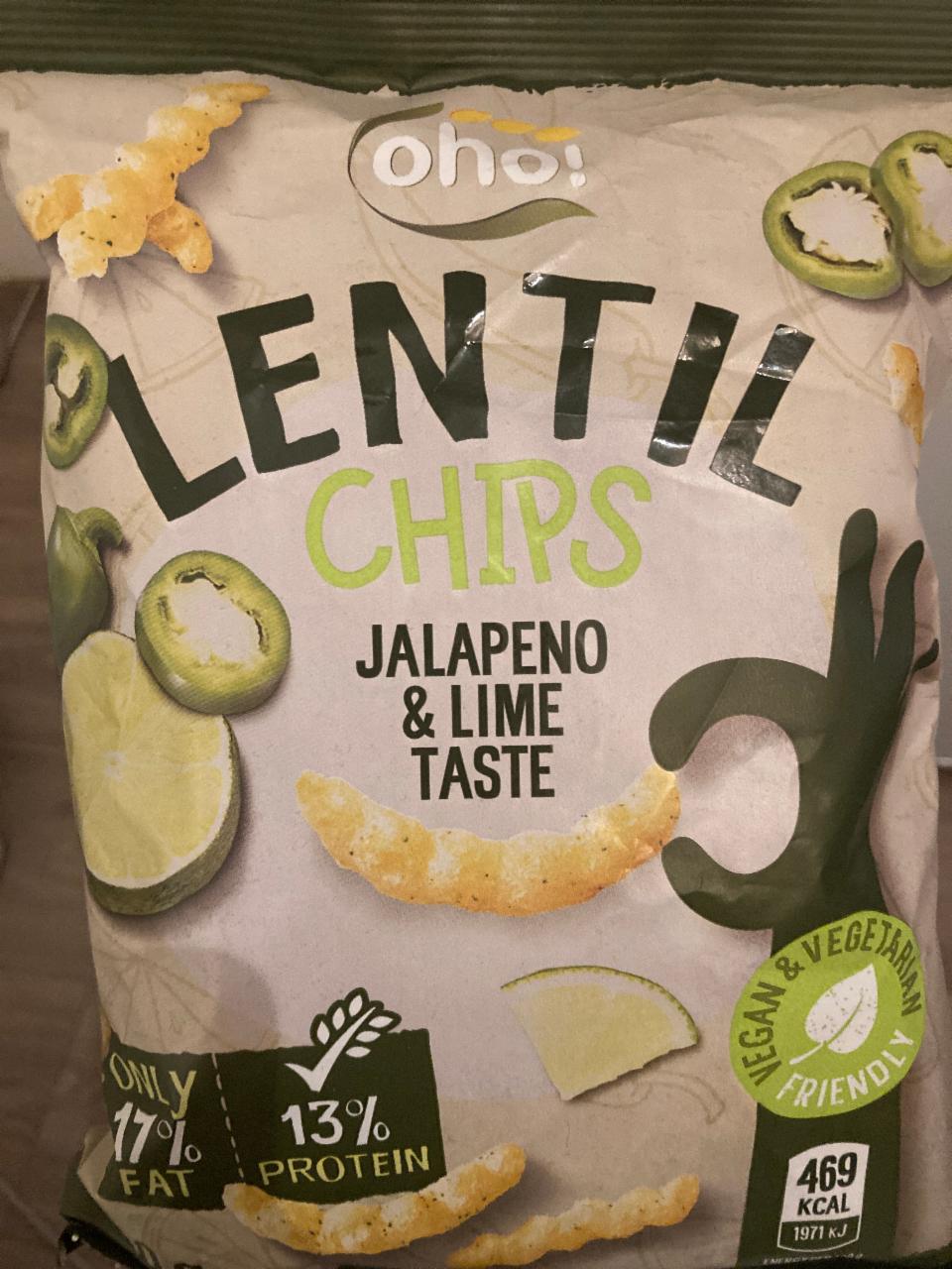 Fotografie - Lentil chips jalapeño & lime Oho!