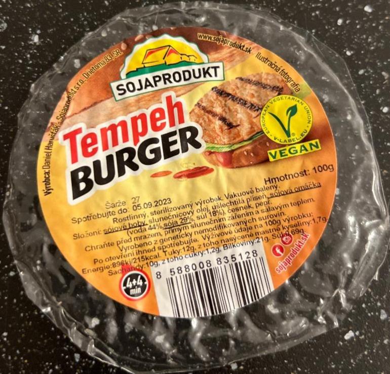 Fotografie - Tempeh Burger Sojaprodukt