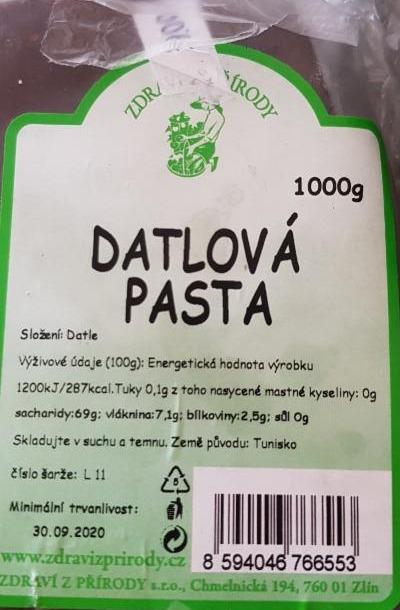 Fotografie - Datlová pasta Zdraví z přírody