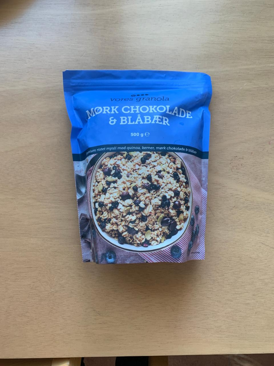 Fotografie - Vores Granola Mork Chokolade & Blabær