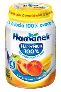 Fotografie - přesnídávka s broskvemi a banány HappyFruit Hamánek