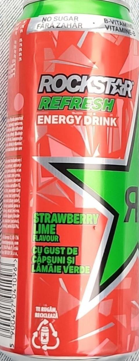 Fotografie - Strawberry lime flavour energy drink Rockstar