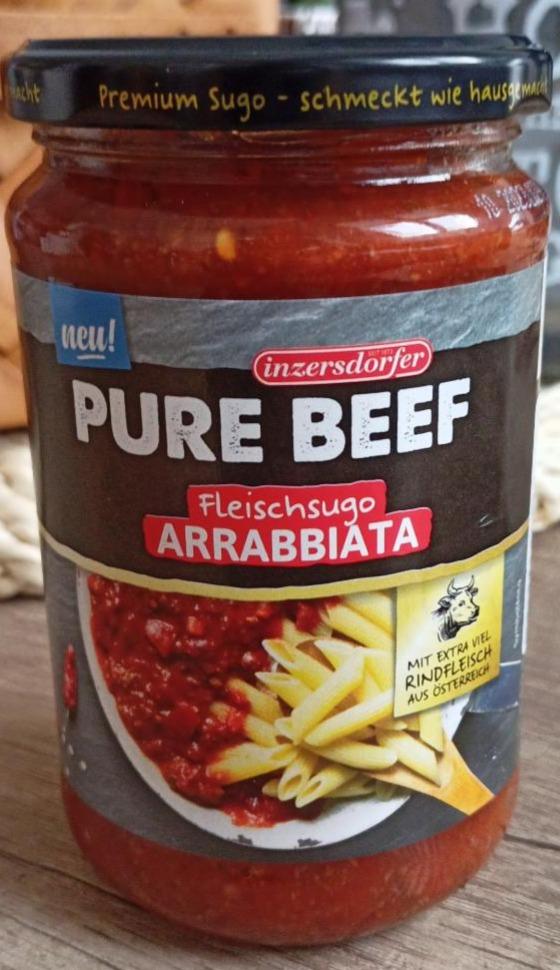 Fotografie - Pure Beef Fleischsugo Arrabbiata Inzersdorfer