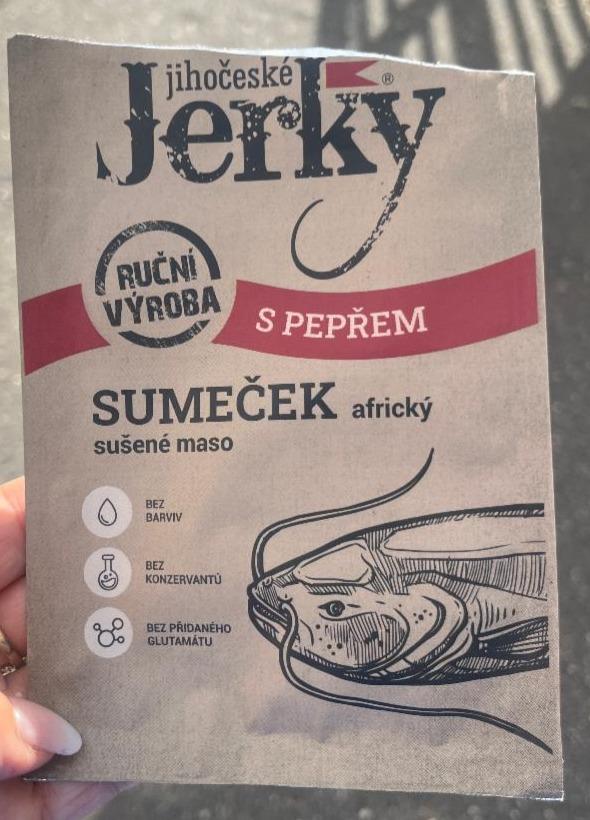 Fotografie - Sumeček africký sušené maso s pepřem Jihočeské Jerky