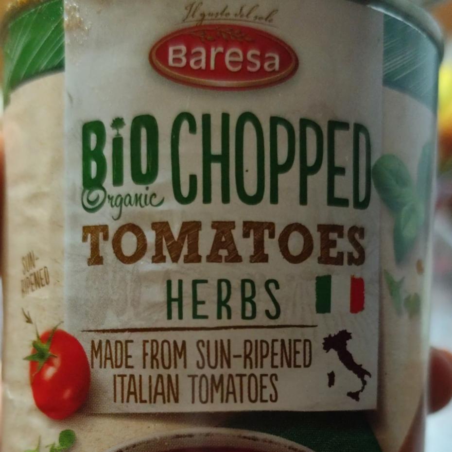 Fotografie - Bio Organic chopped tomatoes herbs Baresa