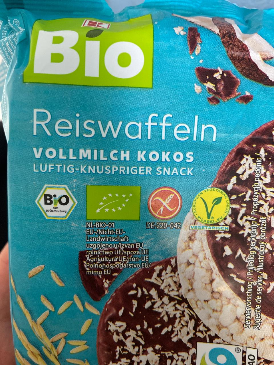 Fotografie - Reiswaffeln vollmilch kokos K-Bio