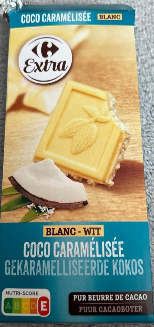 Fotografie - Blanc - Wit Coco caramélisée Carrefour Extra