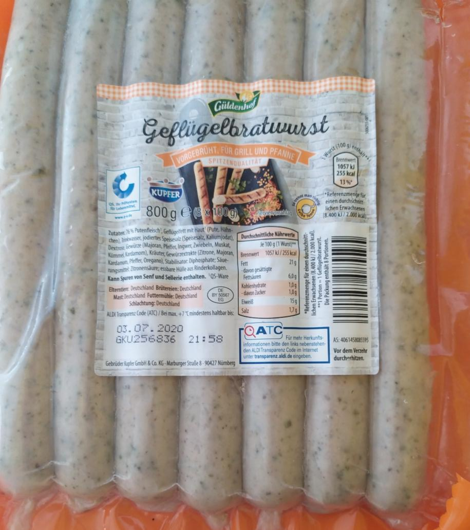 Fotografie - Geflügelbratwurst