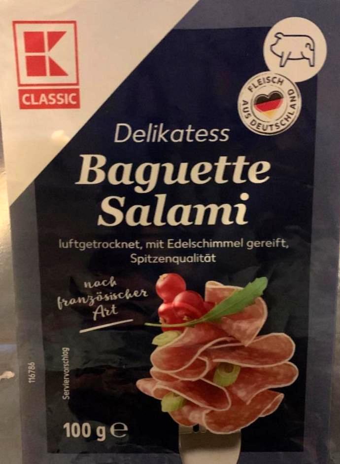 Fotografie - Delikatess Baquette salami K-Classic