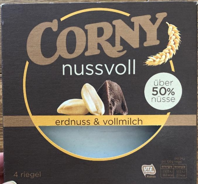 Fotografie - nussvoll erdnuss vollmilch Corny