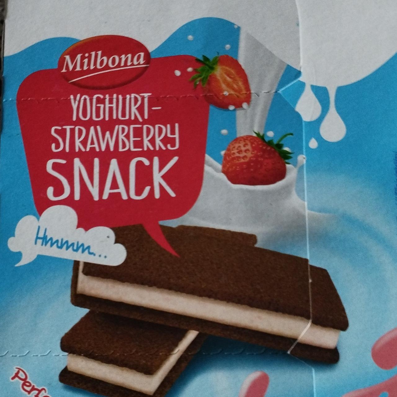 Fotografie - Yoghurt strawberry snack Milbona